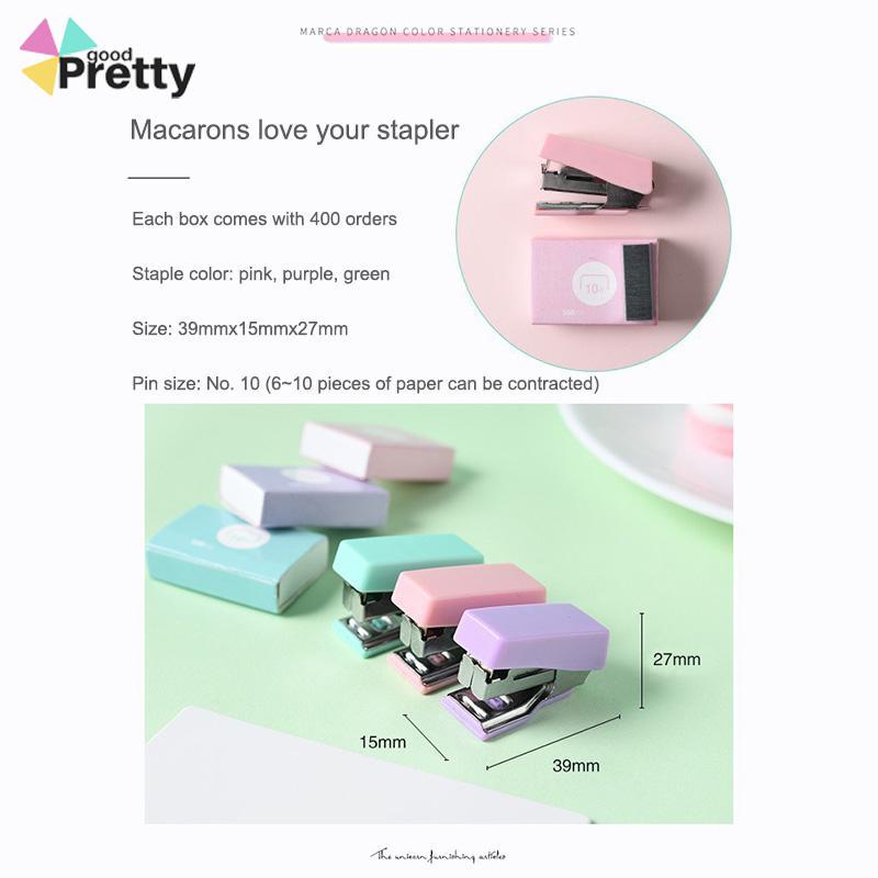 stapler staple cute set Stapler Mini Set Staples Perlengkapan Kantor  Mengikat Logam Kreatif - PD