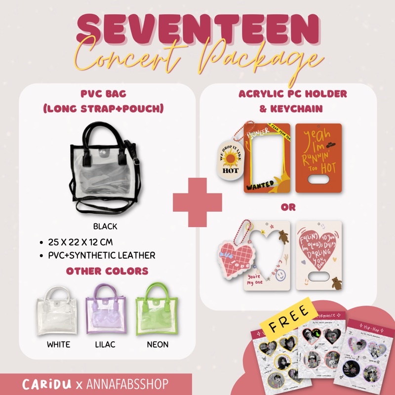 SEVENTEEN CONCERT PACKAGE PVC BAG CAHOL BETS