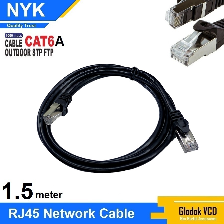 NYK Kabel Lan FTP Cat6A 1.5M Internet Ethernet Cable