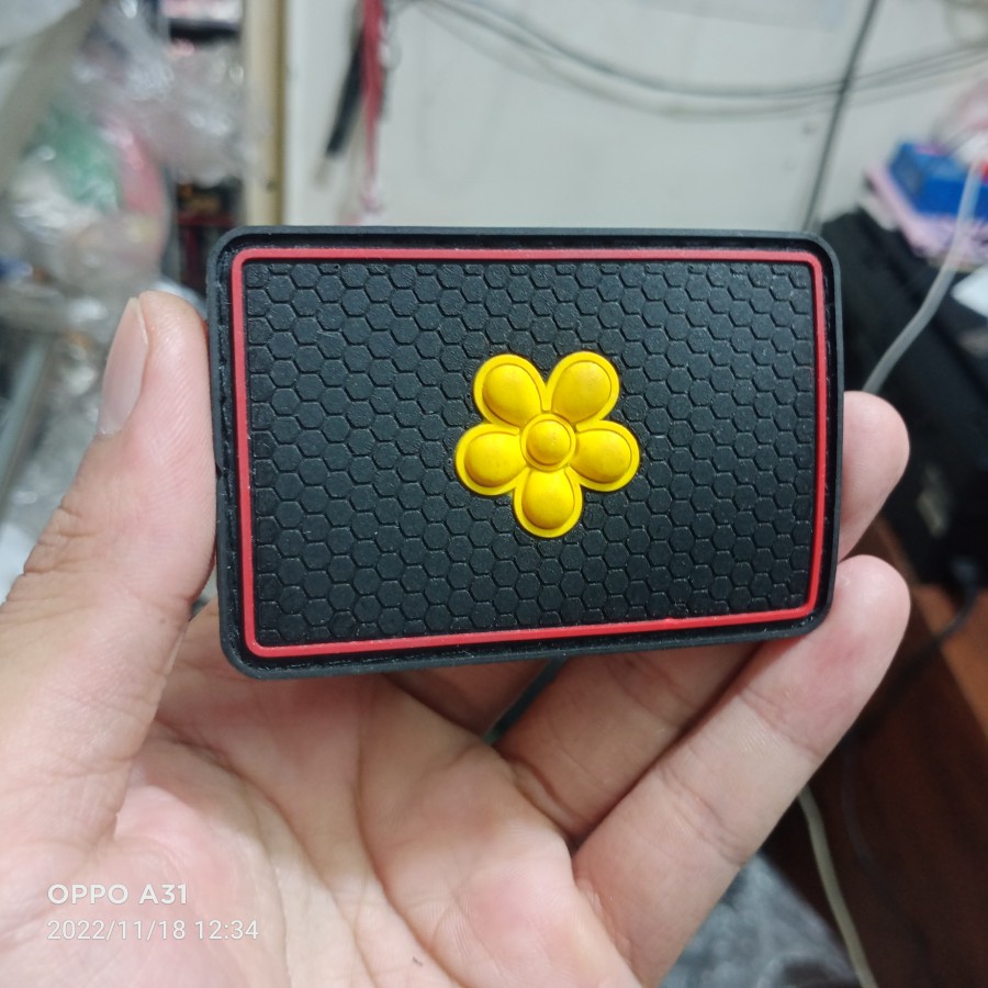 patch rubber pvc pangkat Pamen polri melati