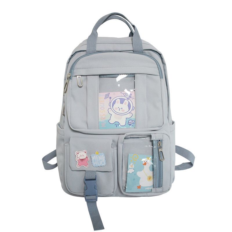 ETALASE KOREA 14/TAS IMPORT ASLI KOREA FREE PIN ACRYLIC LUCU DAN GANTUNGAN BONEKA CUTE/TAS KOREA STYLE UKURAN SD SMP SMA KULIAH REMAJA TERMURAH/TASTAS KOREA IMPORT HIGH QUALITY BAHAN WATERPROOF ANTI AIR FREE PIN ACRYLIC STIKER ANIMASI DAN GANTUNGAN BONEKA