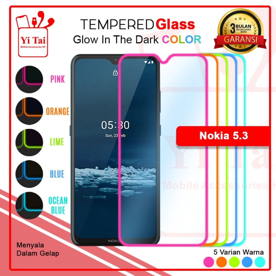 TEMPERED GLASS GLOW IN THE DARK YI TAI NOKIA 5,3 - GA