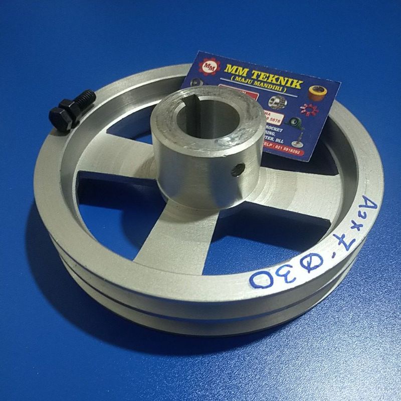 Pully A2 x 7 inchi AS 0, 10, 12, 14, 15, 16, 17, 18, 19, 20, 22, 24, 25, 1&quot;, 28, 30, 32 mm Alumunium Poli Pulley Puli All A2x7&quot; A2x7 A2 x 7&quot; A 2x7&quot; 2x7 lobang lubang Pulli A2-7&quot; A2-7