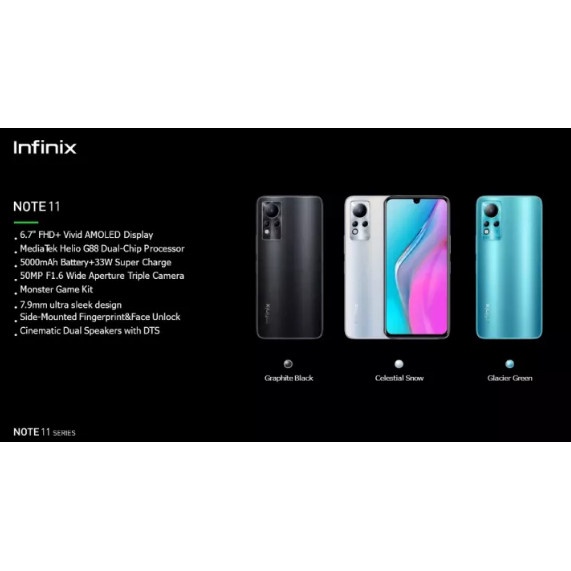 INFINIX NOTE 11 NFC RAM 6 / 128 GB HP GAMING MURAH,NEW GARANSI RESMI