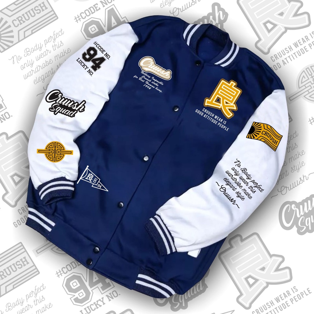 Jaket Bomber Varsity Original Distro - Varsity Jaket Baseball Pria Wanita Size M L XL XXL