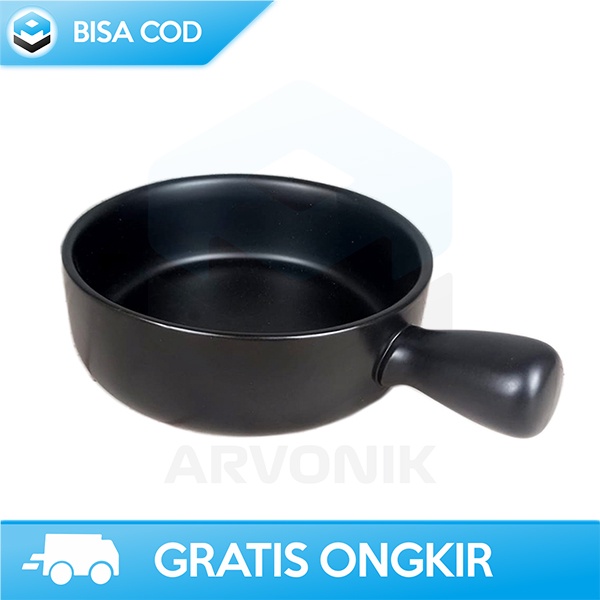 MANGKOK KERAMIK WITH HANDLE BOWL NORDIC STYLE GLAZED MINIMALIS 550ML