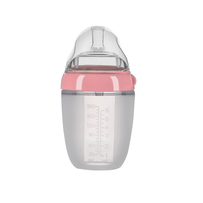 Dot Botol Silikon Bayi / Piko Bello Bayi Botol Susu 18 - Pink 180Ml
