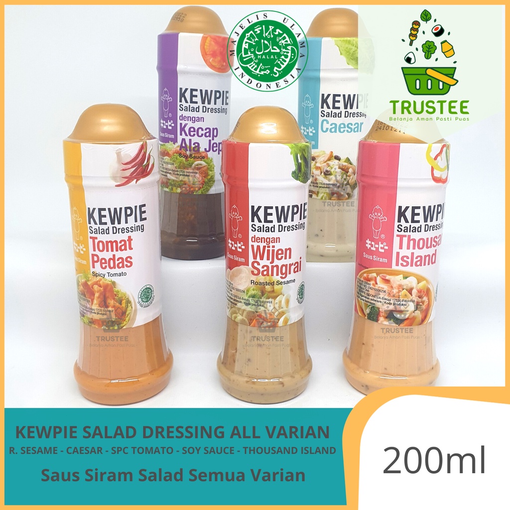 KEWPIE SALAD DRESSING SAUS SIRAM 200 ML WIJEN SANGRAI CAESAR THOUSAND ISLAND SOY SAUCE SPICY TOMATO