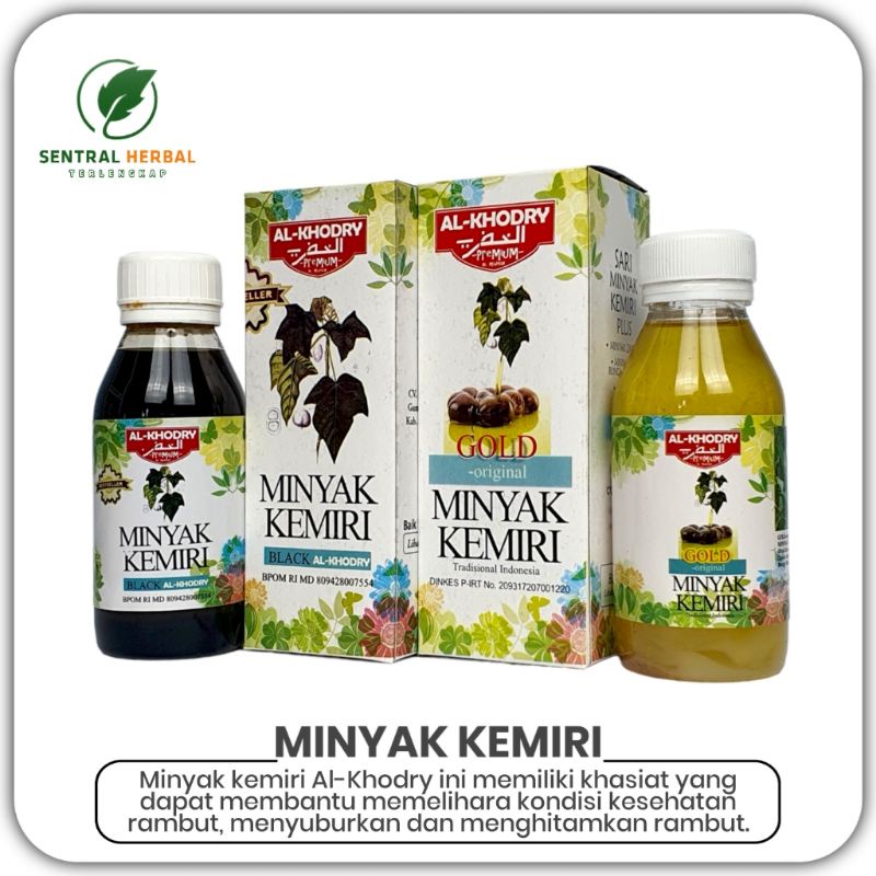 Jual Minyak Kemiri Black Al-Khodry & Gold Original Isi 100 Ml | Shopee ...