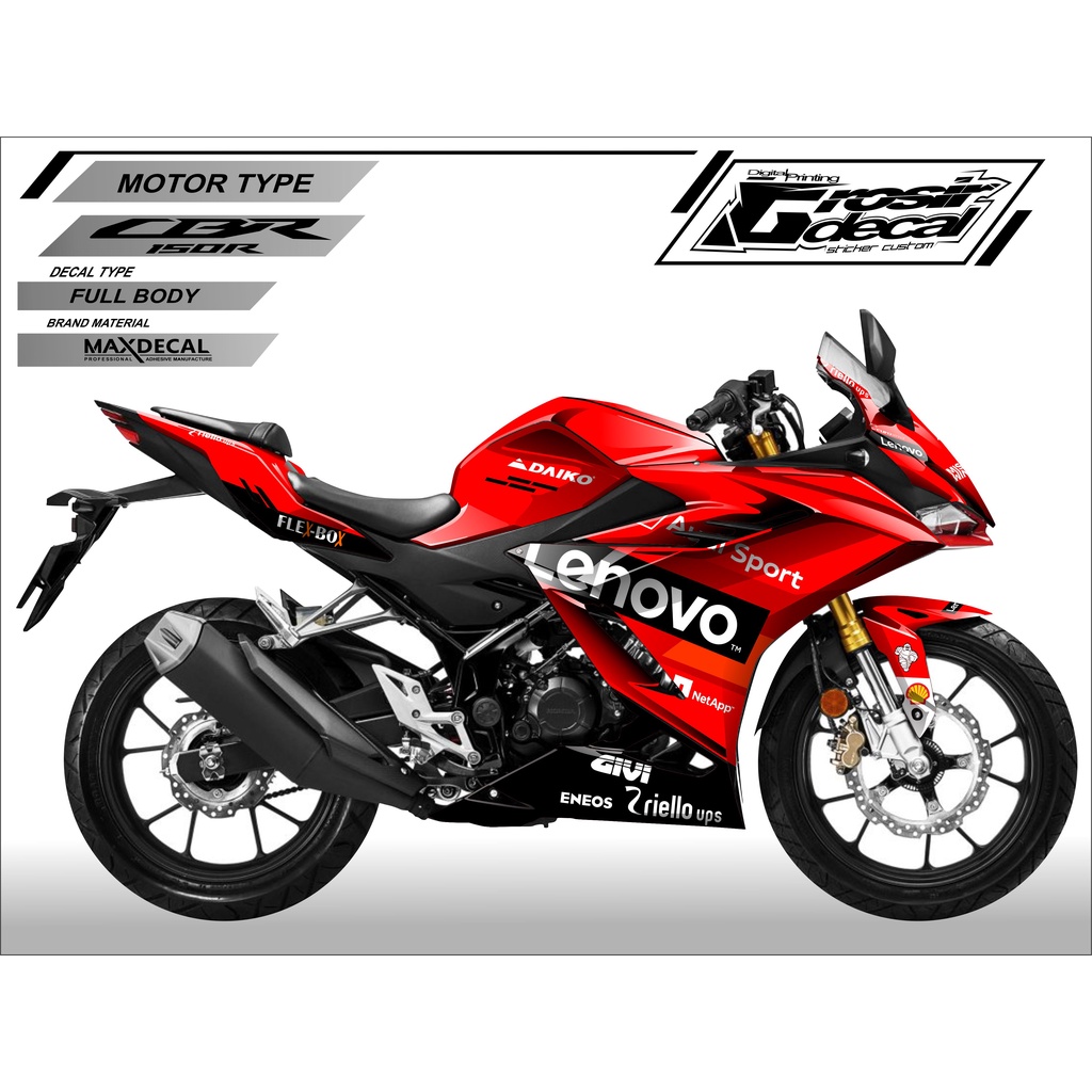 Decal Stiker CBR 150R New 2022 Merah Full Body Sticker CBR 150R NEW 2021 - 2022