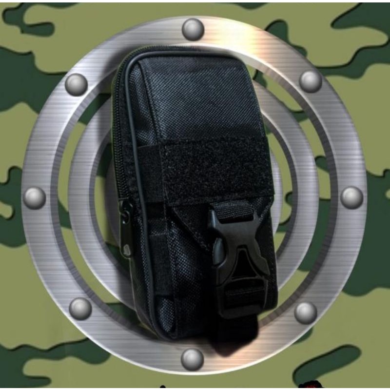 Sarung hp, resleting, dua slot