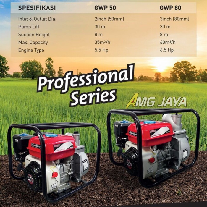 Mesin Pompa Air Alkon Irigasi Sawah 2inc Waterpump Engine ROBOT GWP 50