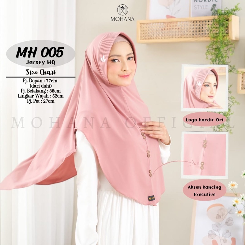 DAILY HIJAB BERGO KODE MH 005 by MOHANA HIJAB