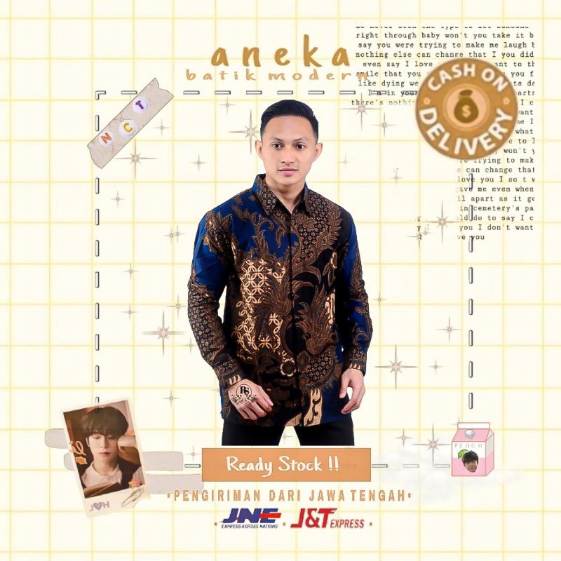 Jual Atasan Kemeja Mahesa Batik Pria Lengan Panjang M L Xl Xxl Jumbo