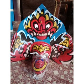 Jual devil barongan caplok barongsai barong caplok kayu ada kain ...