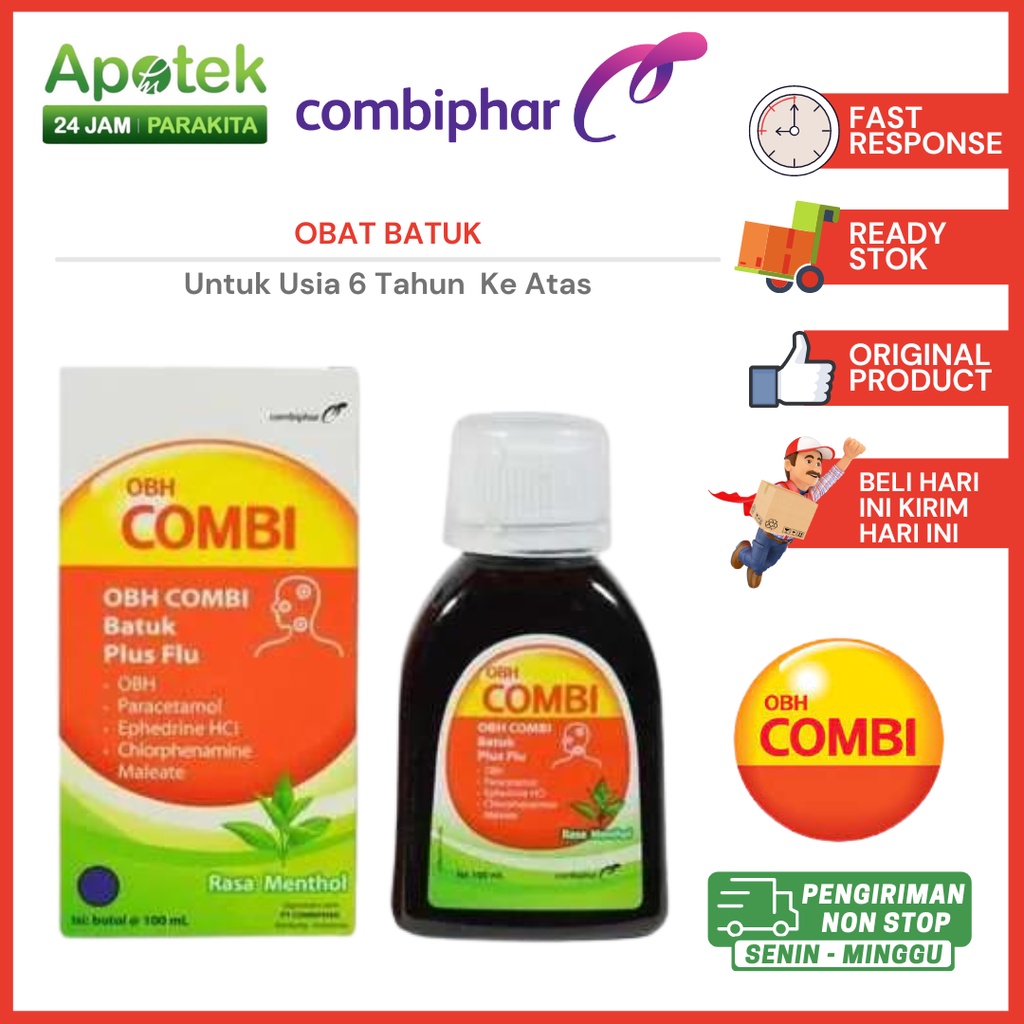 OBH Combi Batuk Berdahak Plus Flu Disertai Demam Untuk Dewasa
