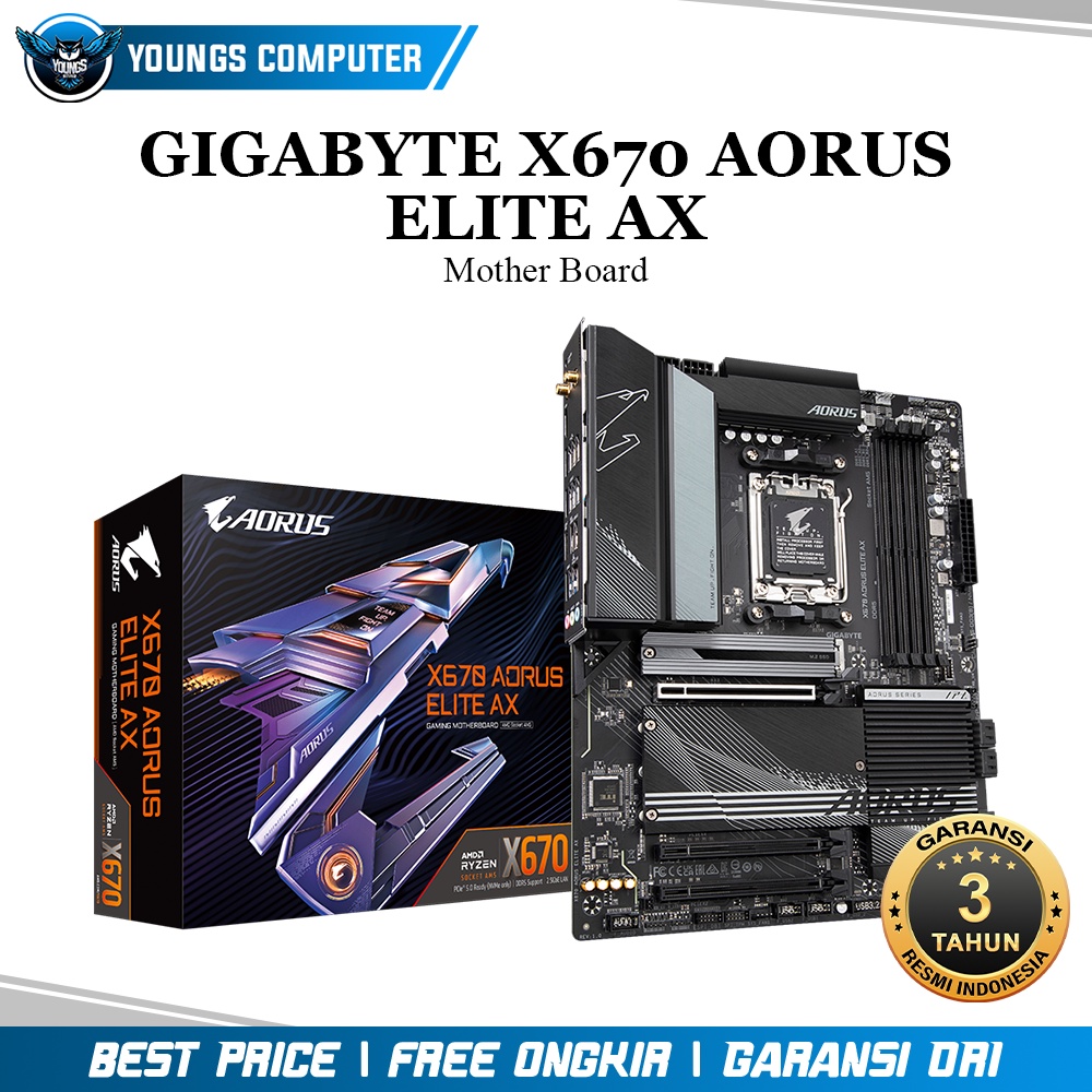 GIGABYTE X670 AORUS ELITE AX | MOTHER BOARD AMD X670 AM5 DDR5 ATX