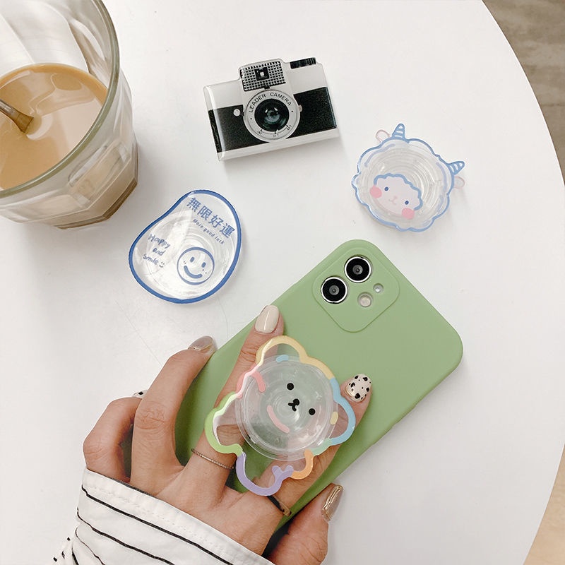 Popsocket Hp Universal Bahan Akrilik Transparan Untuk iPhone / Android