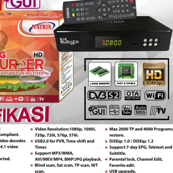 RECEIVER MATRIX BIG BURGER HD