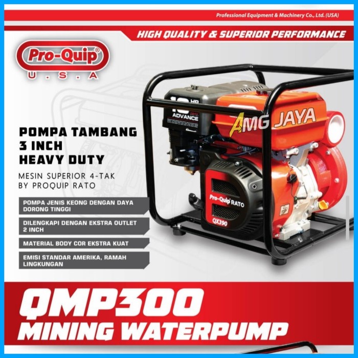 Pompa Tambang Emas 3inchi Mining Waterpump Pompa Alkon PROQUIP QMP 300
