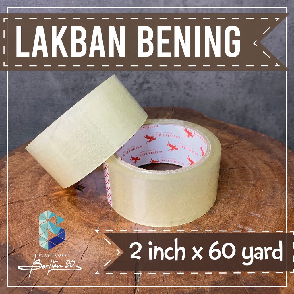 

Lakban Bening Ksatria / Lakban OPP Tape 2 Inch x 60 Yard