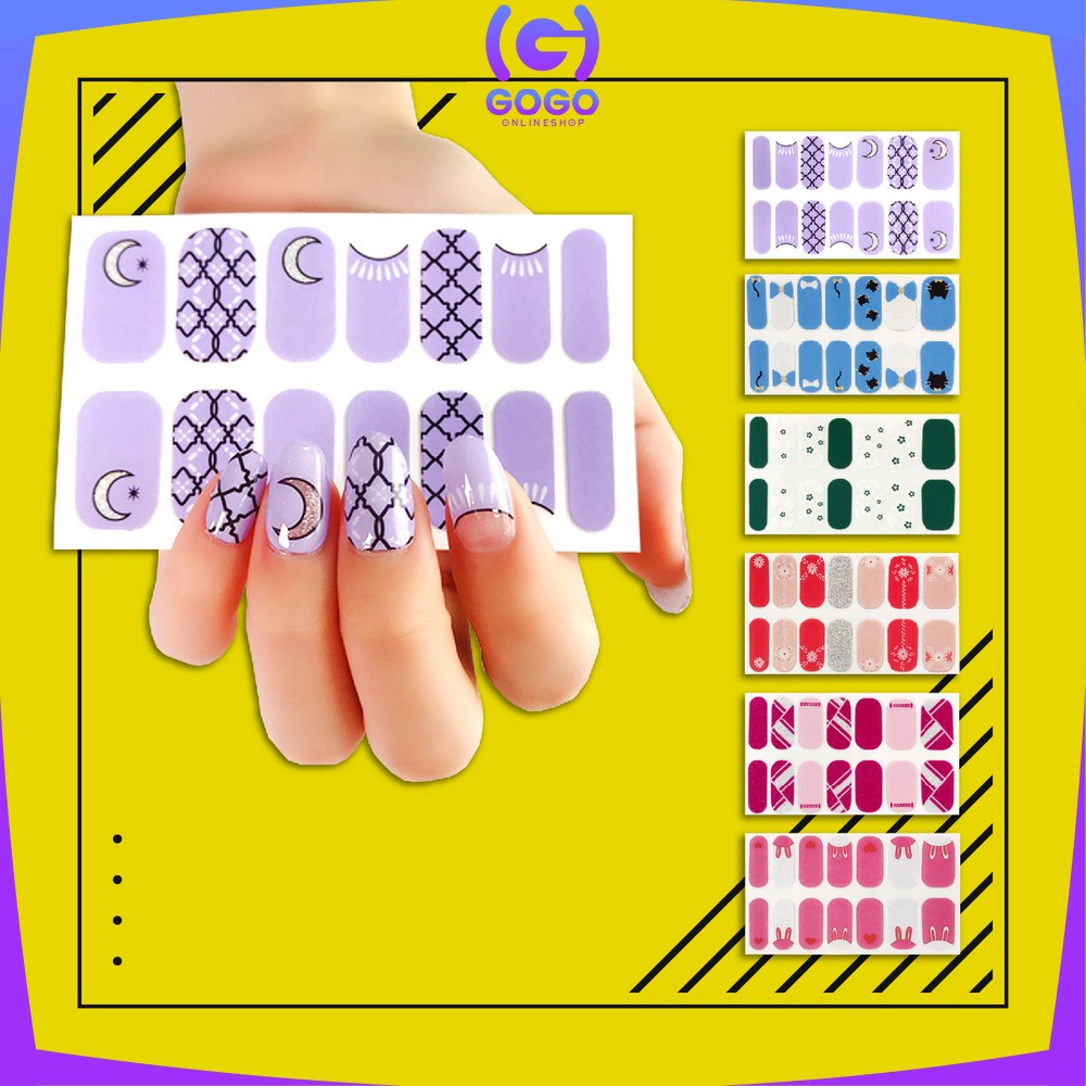 GOGO-K54 Stiker Kuku Wanita Nail Art Sticker / Sticker Kuku Fashion Wanita Murah Anti Air / Stiker Kuku Korea Murah