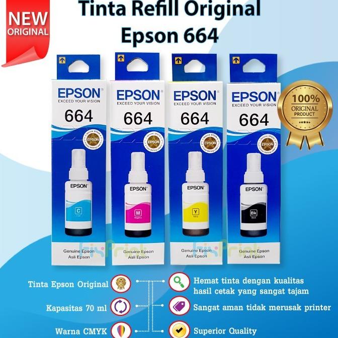 Tinta Epson Original 664 t6641 Black Tinta Refill Epson L120 L121