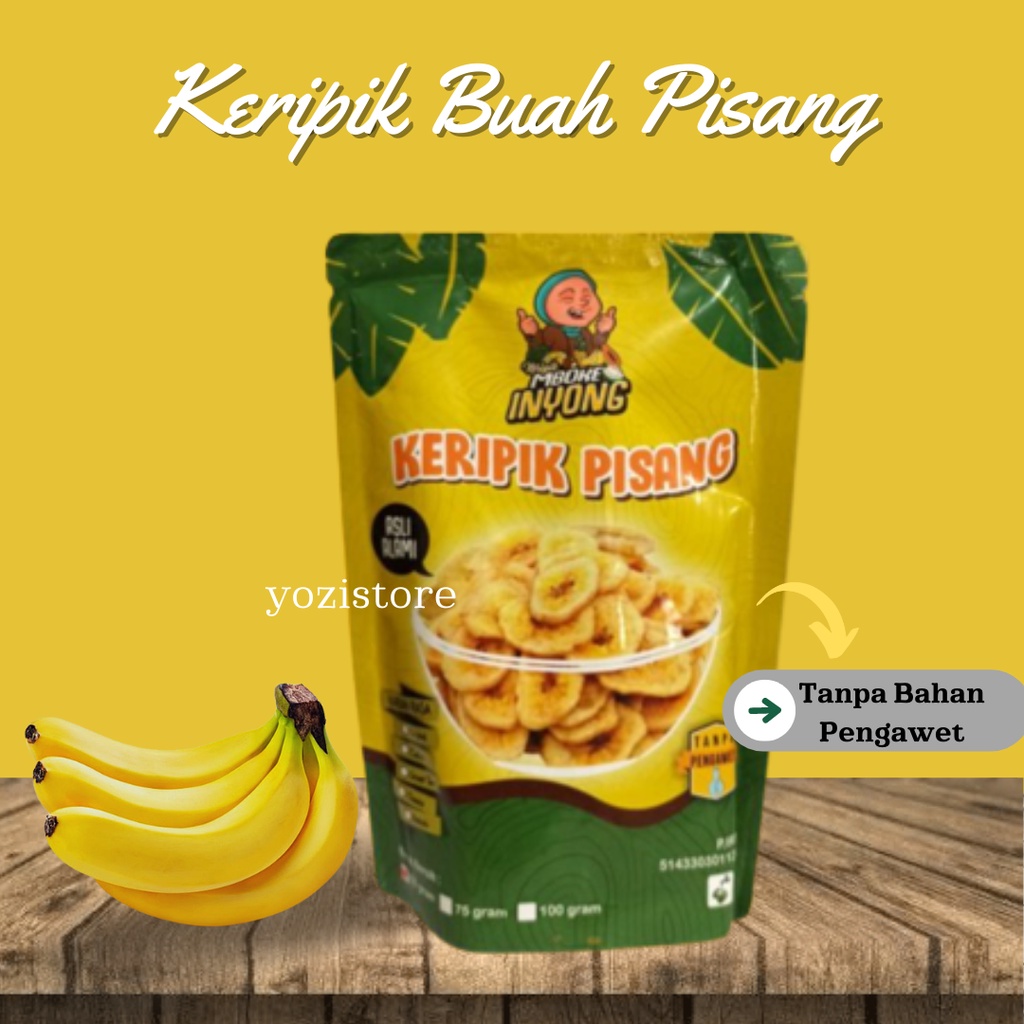 Keripik Buah Kering Pisang Manis rasa Buah ASLI  cocok untuk diet Fruit Chips  - Aneka Snack Kripik 