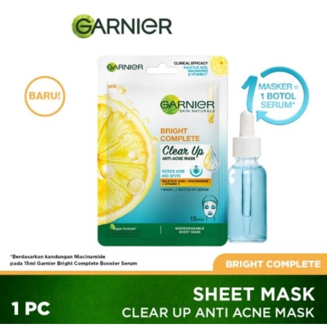 GARNIER BRIGHTCOMPLITE  CLEAR-UP MASKER WAJAH 30G