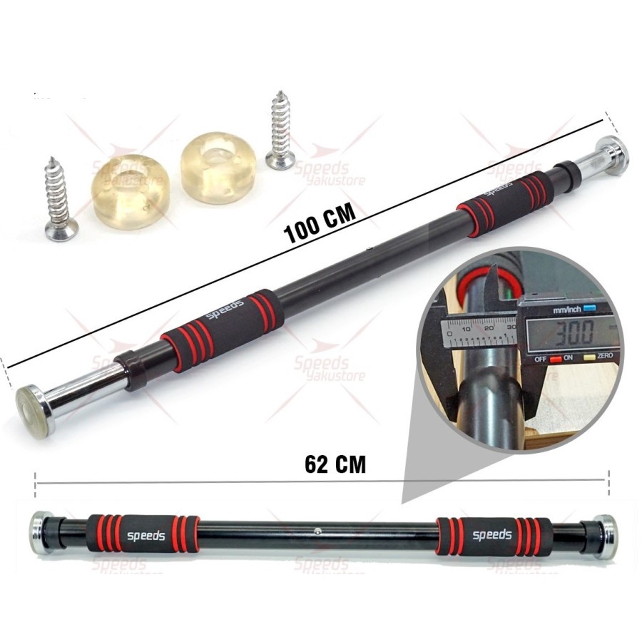 SGMSHOP Pull Up Bar 100kg Tiang Pintu Alat Olahraga Fitness Bar Latihan 100cm