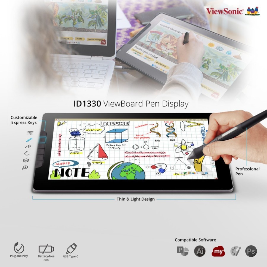 Viewboard ID1330 Pen Display Pen Tablet Mengajar Interactive