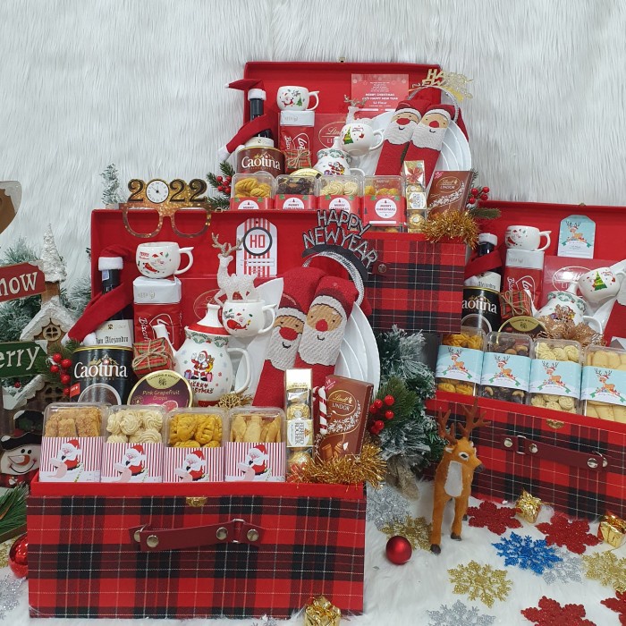 

NEW Paket dekorasi hampers natal christmas parcel hadiah kue kering 38