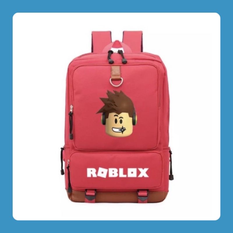 EMOEMO-Tas Ransel Sekolah Anak Laki Laki PAUD,TK,SD,SMP Motif Roblox Backpack Bigsize Korean Style