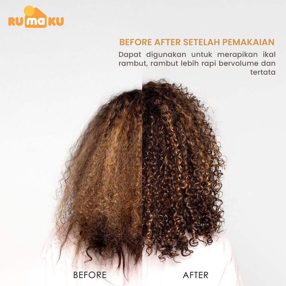 Rumaku Alat Pengeriting Rambut Otomatis Bahan Keramik Spiral Hair Curler Alat Catokan Rambut Premium Quality