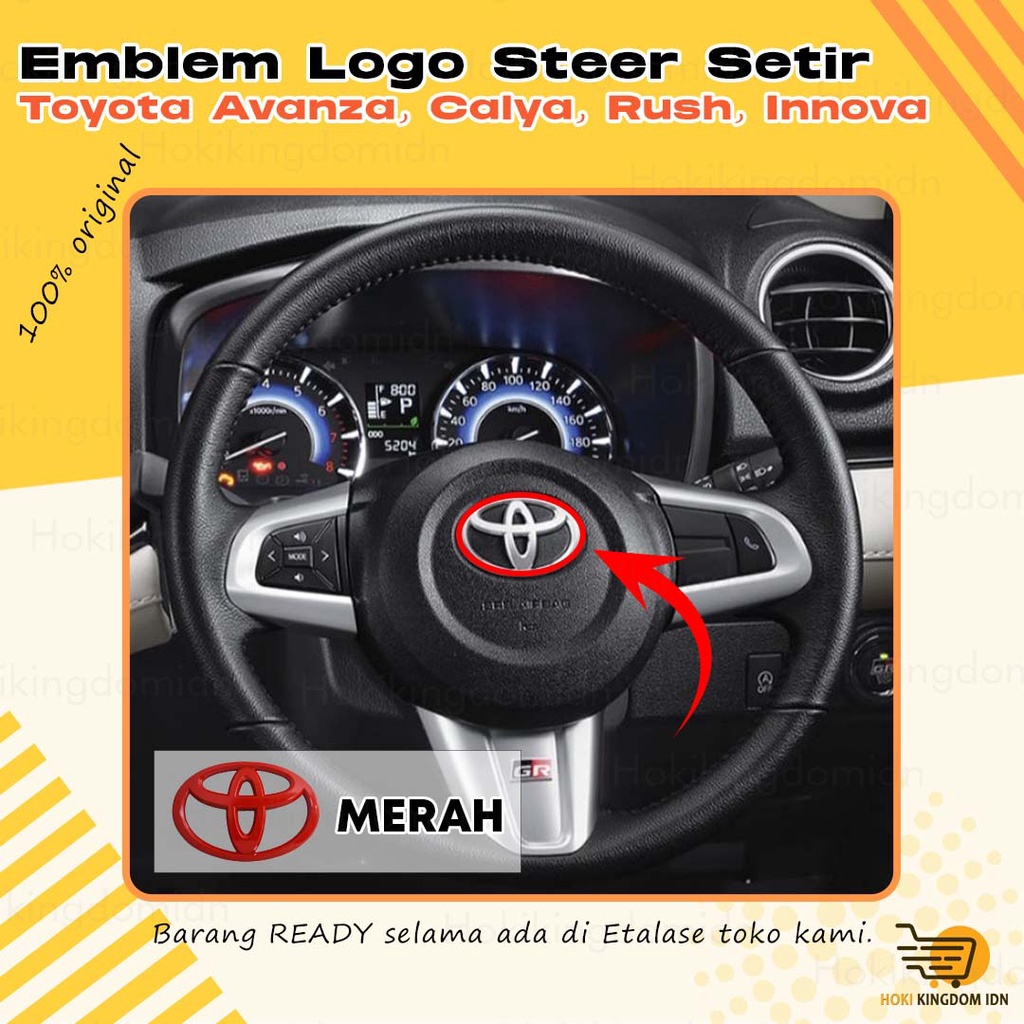 Emblem Logo Steer Setir Stir Toyota Avanza, Calya, Rush, Innova