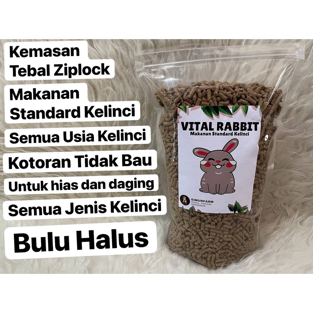 Jual 500gr Pakan Kelinci Pelet Kelinci Vital Rabbit Shopee Indonesia