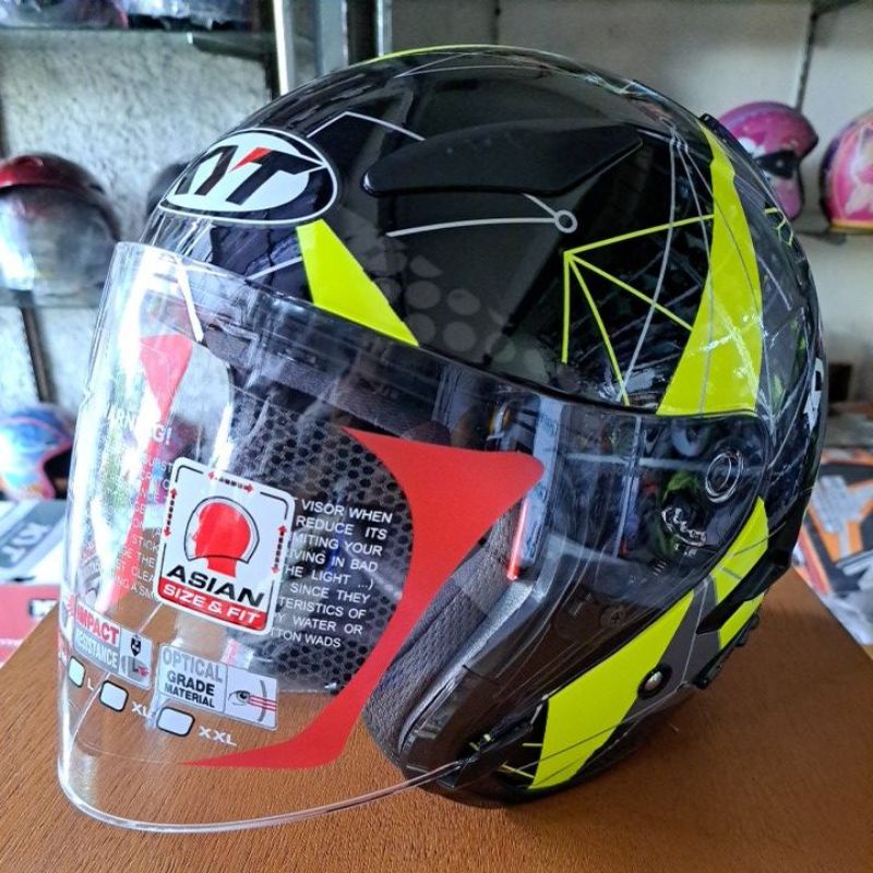 HELM KYT GALAXY FLAT R MOTIF MATRIX YELLOW