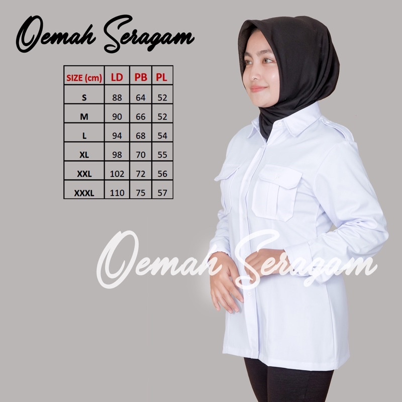 Kemeja putih dinas Wanita Baju Putih Pdh Pns Wanita Kemeja Atasan Putih Kerja Wanita Baju Dinas Putih Pns Pemda Seragam Putih Pdh Kemeja Dinas Baju Profesi Kemeja Putih Atasan