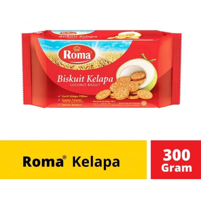 

Roma Kelapa Biskuit Berat 300 Grm