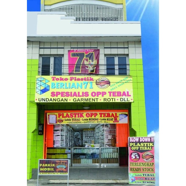 

30 x 45 cm Plastik OPP TEBAL Double Seal (100 lbr) (lem/seal)