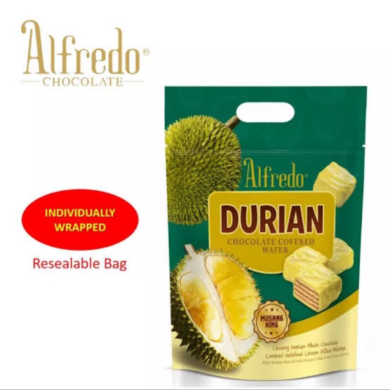 Alfredo Cubic Wafer Durian Chocolate / snack impor / snack / snack duren / coklat duren