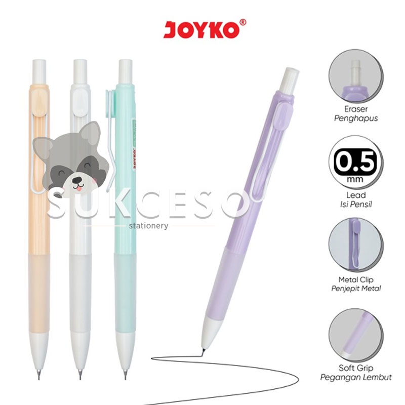 

Joyko Pensil Mekanik MP-54 0.5mm Warna Pastel Murah