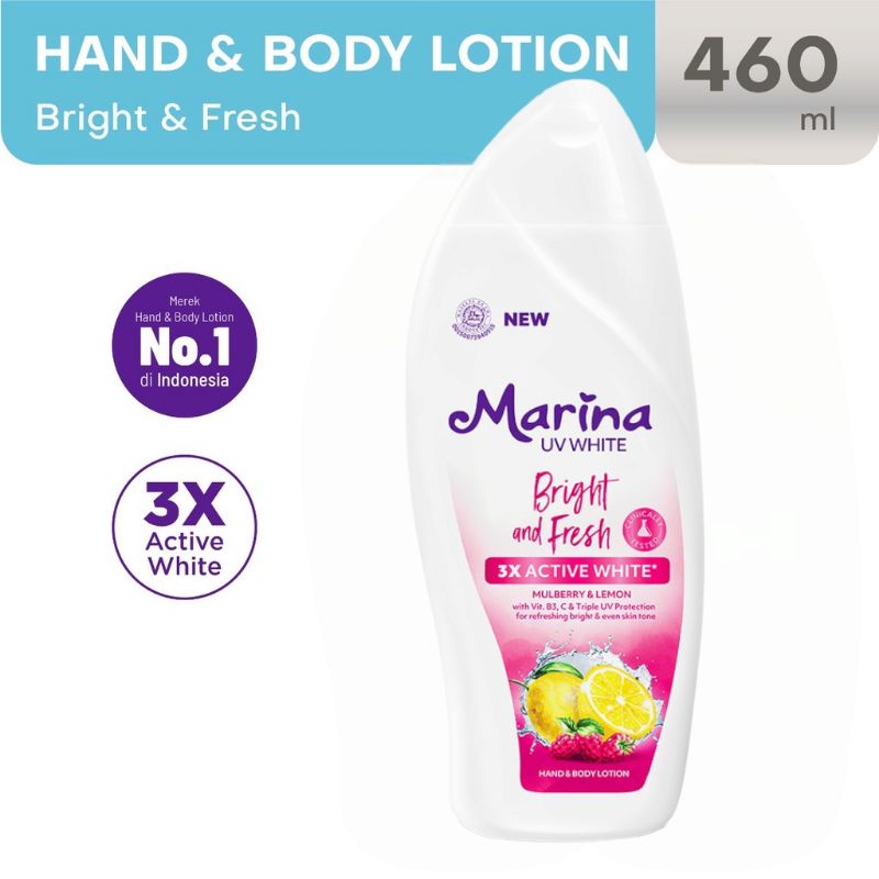 Marina Hand &amp; Body Lotion Bright and Fresh 460 ml