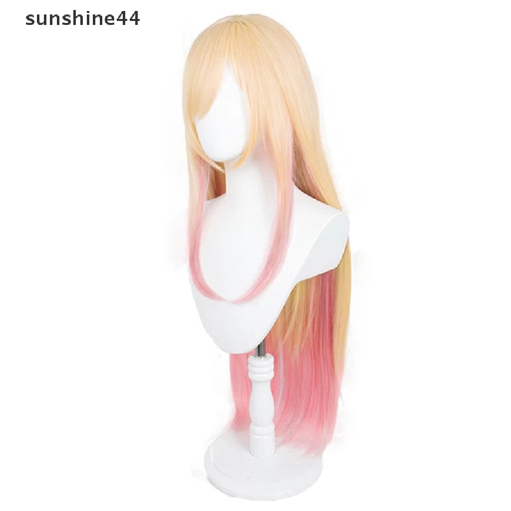 Sunshine Wig / Rambut Palsu Anime My Dress-Up Darling Marin Kitagawa Warna Kuning Gradasi Untuk Cosplay