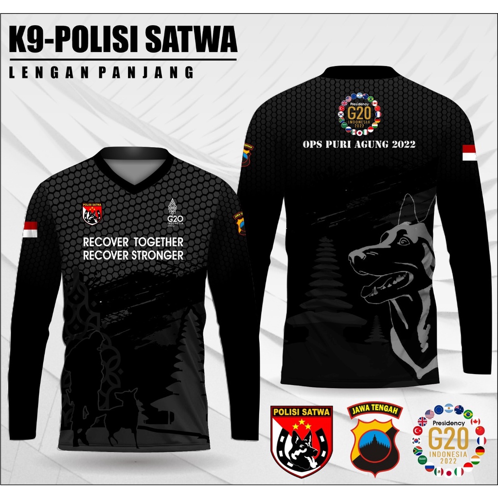 Jersey Polisi Satwa K9 POLDA Lengan Panjang