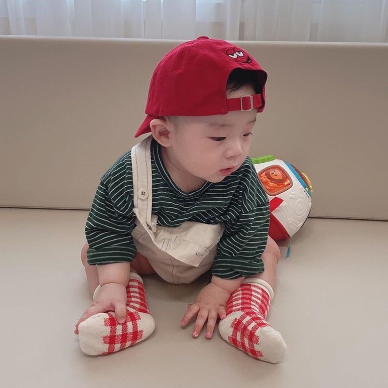 Topi Baseball Motif Bordir Huruf m Untuk Anak Laki-Laki / Perempuan 0-4 Tahun