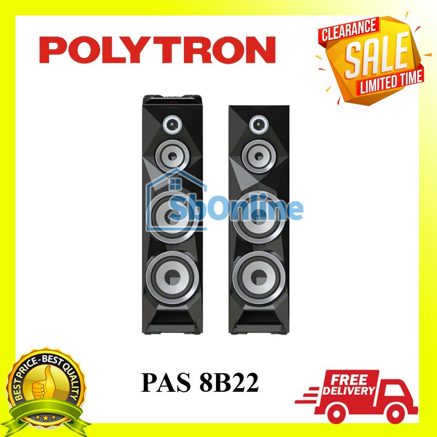 SPEAKER POLYTRON PAS 8B22, SPEAKER STAND, BLUETOOTH, USB