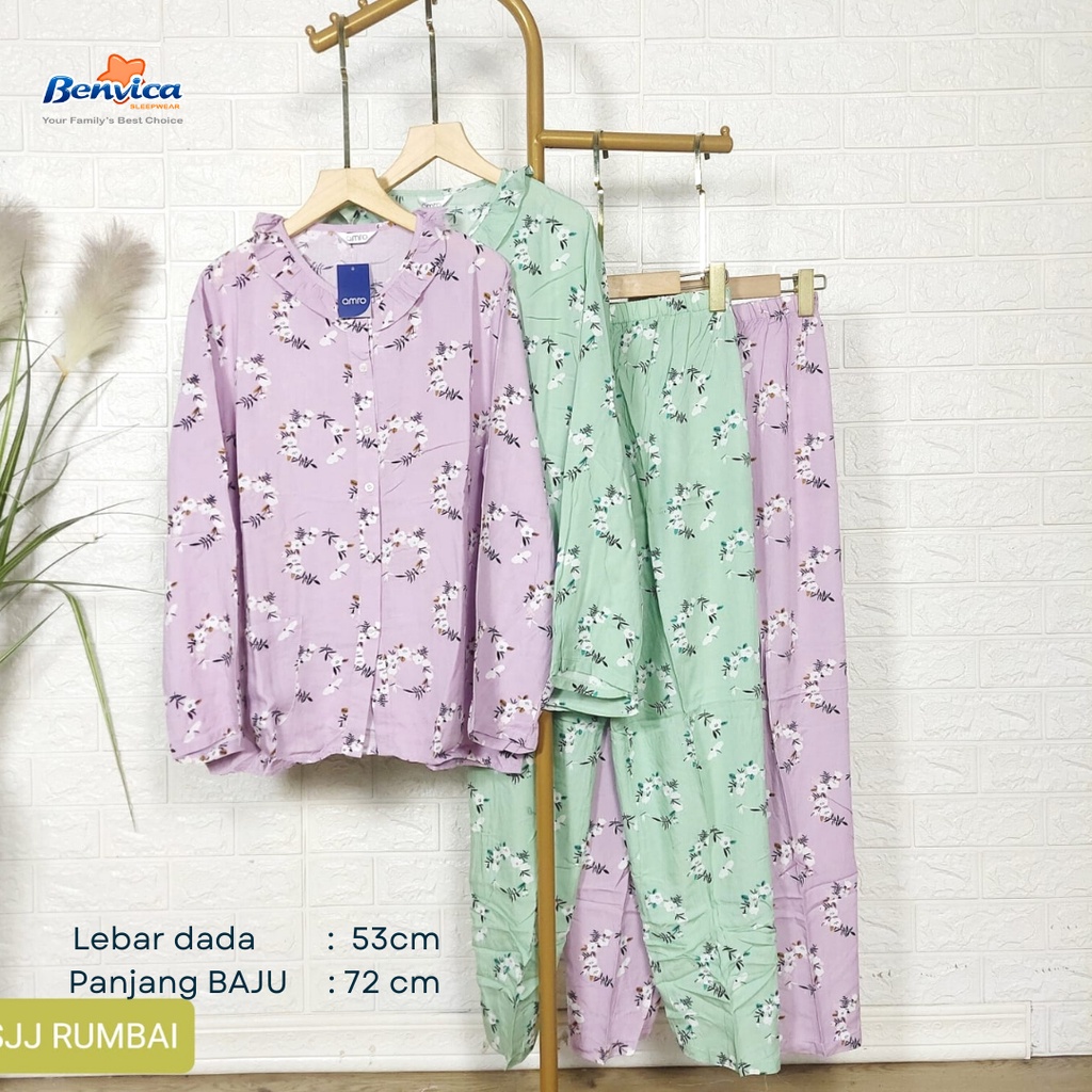 BAJU TIDUR PIYAMA KATUN RAYON ALL SIZE BANYAK MOTIF AMR