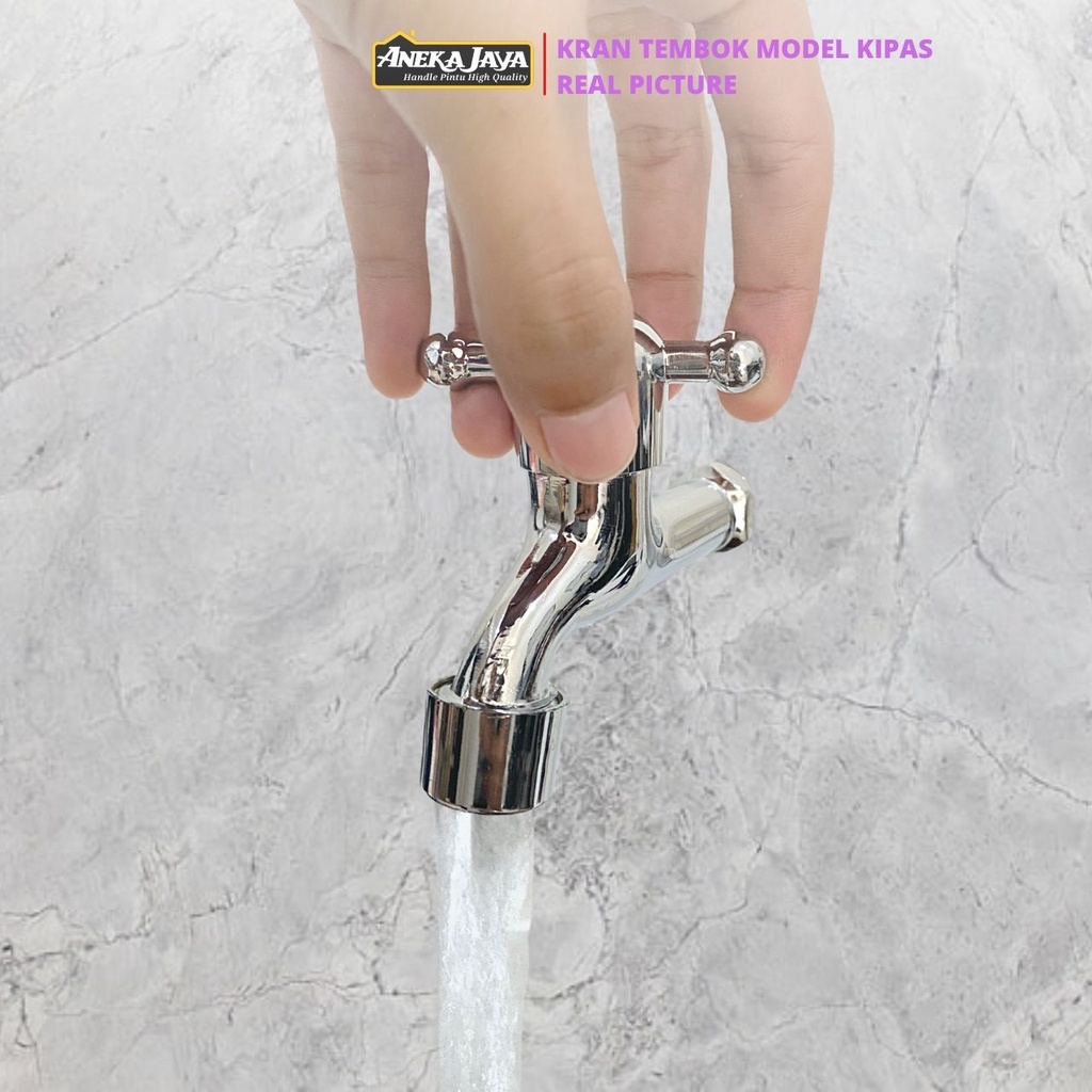 Kran Air Putar Stainlees 1/2 Inch - Keran Tembok Baling Cuci Piring High Quality