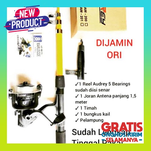 Sougayilang Set Pancingan Pulpen Aluminium Alloy Pocket Pen Shape Joran Udang Pancingan Set Lengkap 